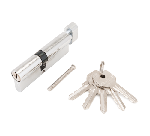 Стандарт Цилиндр. механизм ZI90B-5K (35*10*45В) СР англ ключ/верт хром 4660041983838
