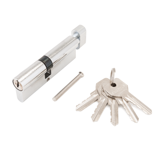 Стандарт Цилиндр. механизм ZI90B-5K (35*10*45В) СР англ ключ/верт хром 4660041983838