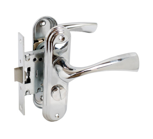 Булат Защелка  с фиксацией  ЗЩ1-Д0304 НОМОС хром левая 4630098158329