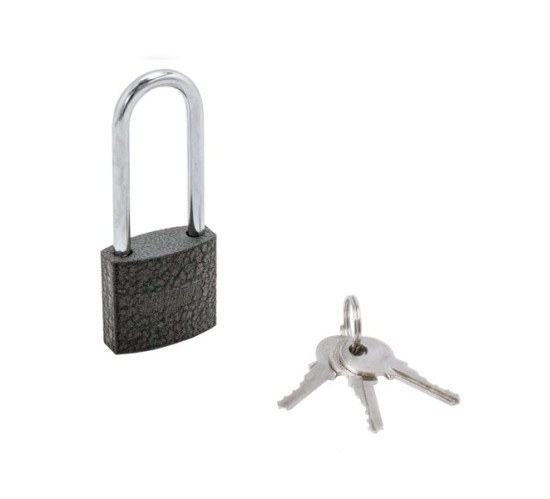 Стандарт Замок навес HG-330L  дл дужка d4.5мм серый 4630098150958