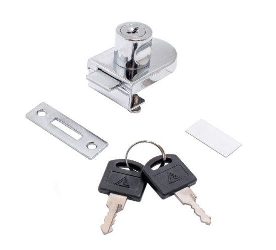 Стандарт Замок мебельный 806 хром на 1 стекло 4630098157841