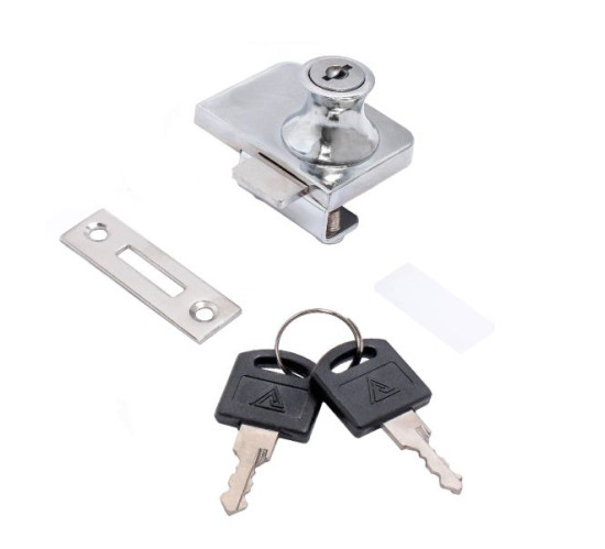 Стандарт Замок мебельный 805 хром на 2 стекла 4630098157858