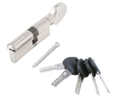 АЛЛЮР Цилиндр. механизм HD FG 80-5K СP (30G*10*40) (45*35G) хром  верт  перф 4680143714345