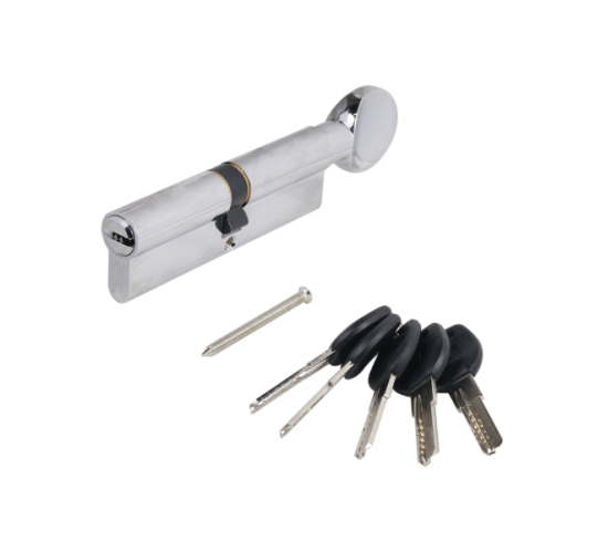 АЛЛЮР Цилиндр. механизм HD FG 100-5K СP (45*10*45G) (50*50G) хром  верт  перф 4680143714185