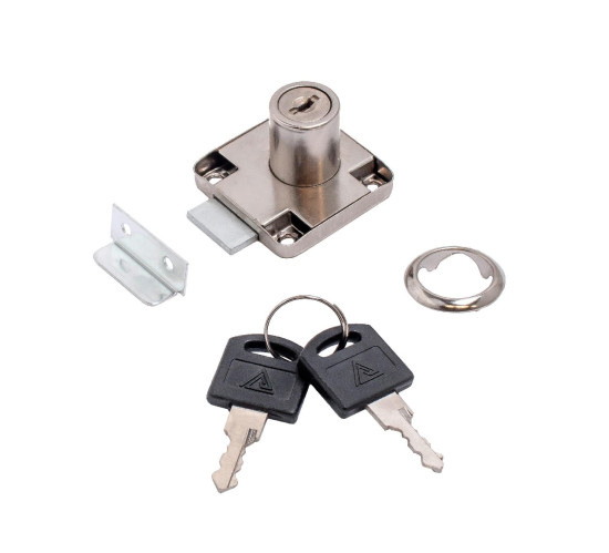 StahlBuro  замок мебельный 138-22М с отв пл хром  4680143722456