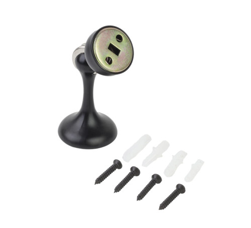 Стандарт  Ограничитель  дверной магнитн 102 ВL мат черный