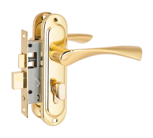 Стандарт Замок врез с руч 103/50В GP вертушка латунь 4640001794681