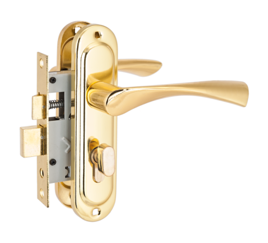 Стандарт Замок врез с руч 103/50В GP вертушка латунь 4640001794681