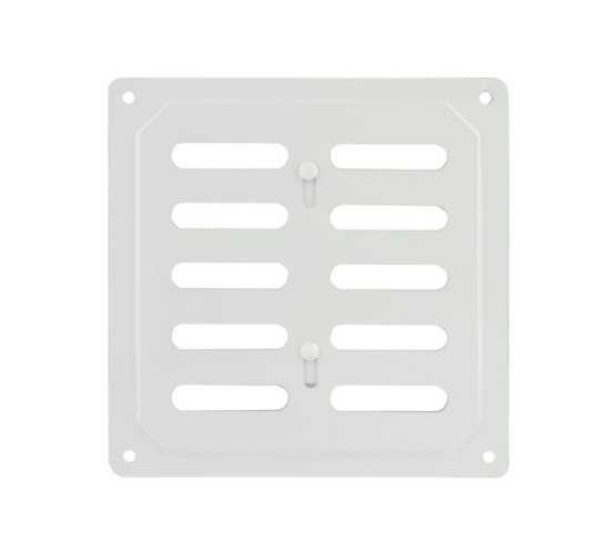 Нора М Решетка с заслонкой 160*160 белая 4606555062980