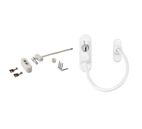 ЛДМ LFS-C2 Детский блокирующю замок с тросом белый 2004151063066