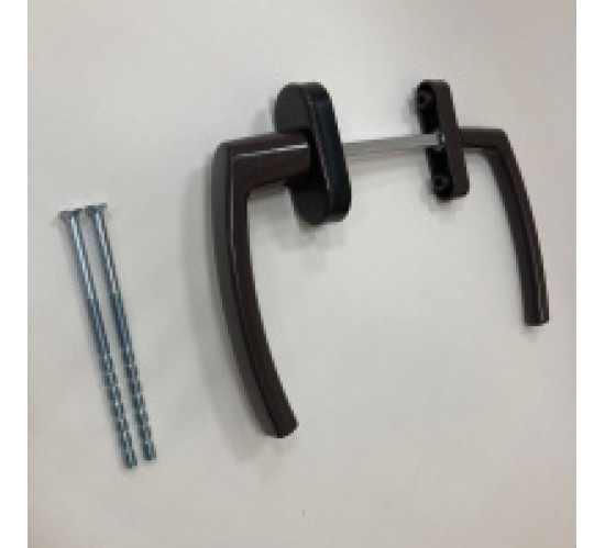 Ручка  балконная асиметричная  BHS- 01 коричн 2004151070224