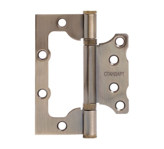 Стандарт Петля накладн без врезки 100*75 2ВВ АВ 2,5мм бронза 4660041986440 Стандарт Петля накладн без врезки 100*75 2ВВ АВ 2,5мм бронза 4660041986440