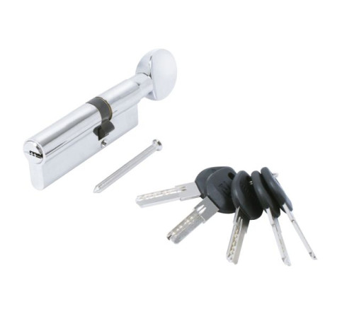 АЛЛЮР Цилиндр. механизм HD FG 90-5K СP (30G*10*50) (35G*55) хром  верт  перф 4640001798344