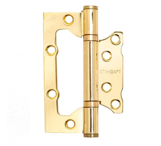 Стандарт Петля накладн без врезки 100*63*2мм 2ВВ ВР латунь 4660041986402 Стандарт Петля накладн без врезки 100*63*2мм 2ВВ ВР латунь 4660041986402