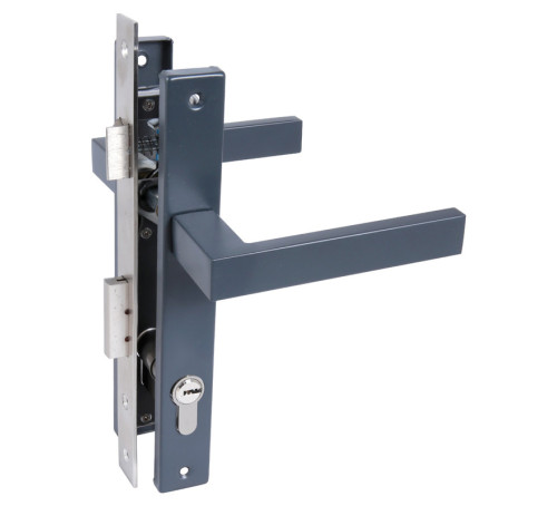 Стандарт   Замок врез для калиток ЗВ 8520.01 7016 серый антрац к/к 4680143727185