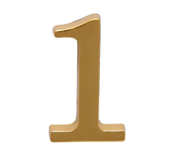 Аллюр Цифра дверная метал 1 золото 4607117776109