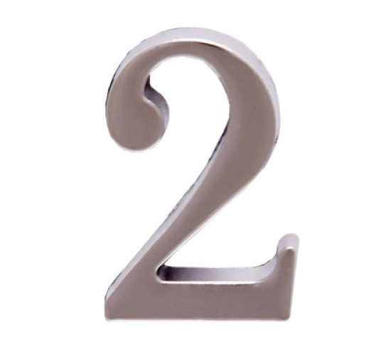 Аллюр Цифра дверная метал 2 хром