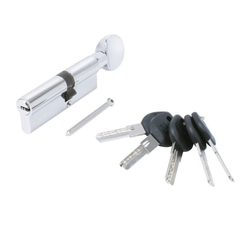 АЛЛЮР Цилиндр. механизм HD FG 90-5K СP (35G*10*45) (40G*50) хром  верт  перф 4640001799228