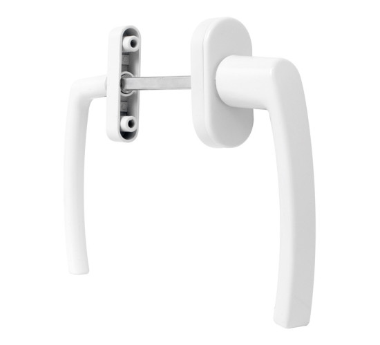 Ручка  дверная балконная асиметричная  BHS- 01 белый