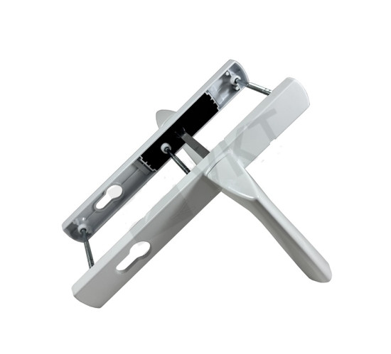 ЛДМ Gamma 9230079016 белая Ручка на планке c пруж для проф дверей 92мм