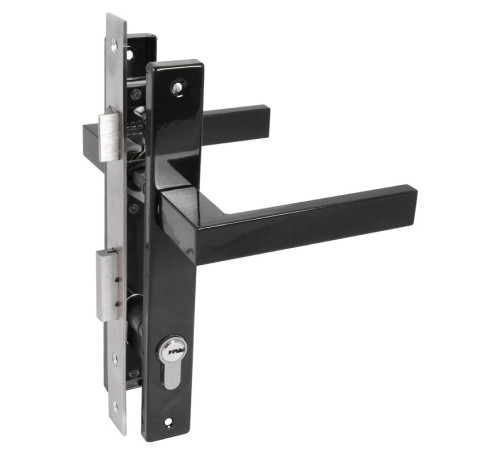 Стандарт   Замок врез для калиток ЗВ 8520.01. 9005  черный к/к  4680143727192