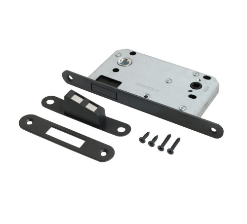 Аллюр Защелка с фиксатором   магнитная  АРТ 5300-МU-WC BL мат черная