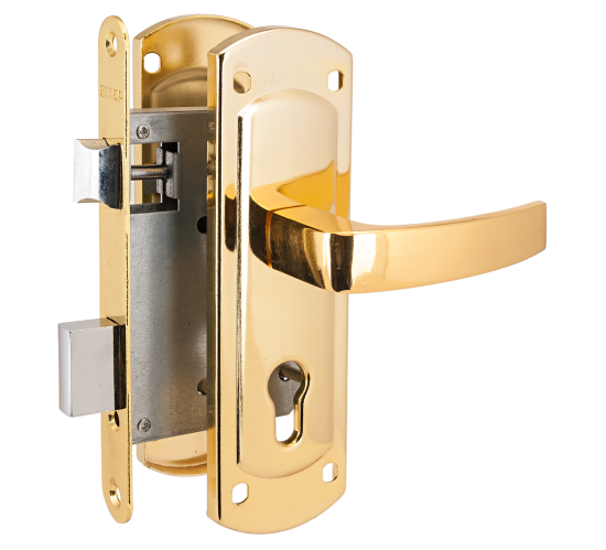 АЛЛЮР Замок врез ЗВ4-155А GР латунь без цмех 4640001796784