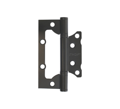 Стандарт Петля накладн без врезки 100*63*2мм 2ВВ BL мат черный 4680143710804