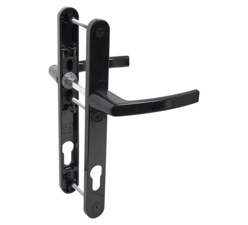 Булат РФ  922502 9005 Урал черный Ручка на планке для проф дверей 92мм RAL9005 4680143722890