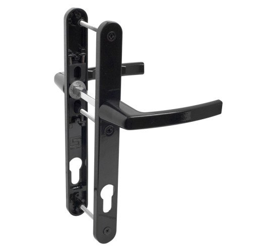 Булат РФ  922502 9005 Урал черный Ручка на планке для проф дверей 92мм RAL9005 4680143722890