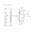 Нора М Замок врез 200-68мм  STD левый мат хром-черн никель 4606555080083