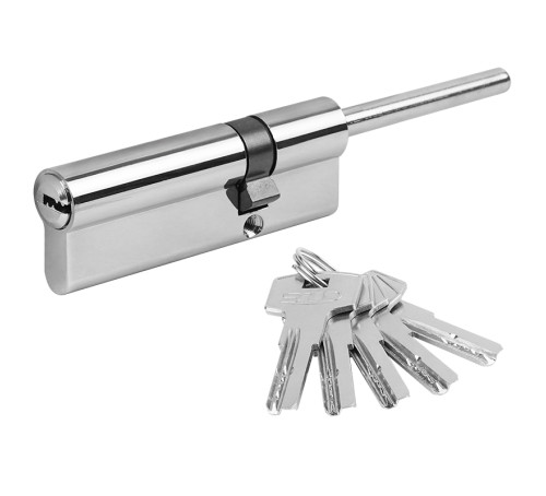 Нора М Цилиндр. механизм ECO Z ЛП-95 (65*30 шток 65мм) хром перф кл/ключ 5к 4606555094264