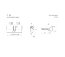 Нора М Цилиндр. механизм ECO AL Л-7040*30) хром анг кл/ключ 5к 4606555070770