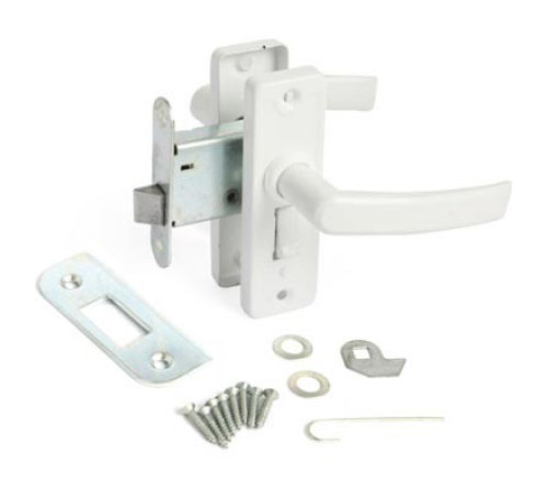 Вега Защелка врезная с фиксацией  ЗЩД-16 белый