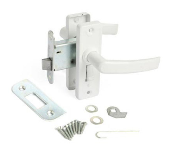 Вега Защелка врезная с фиксацией  ЗЩД-16 белый