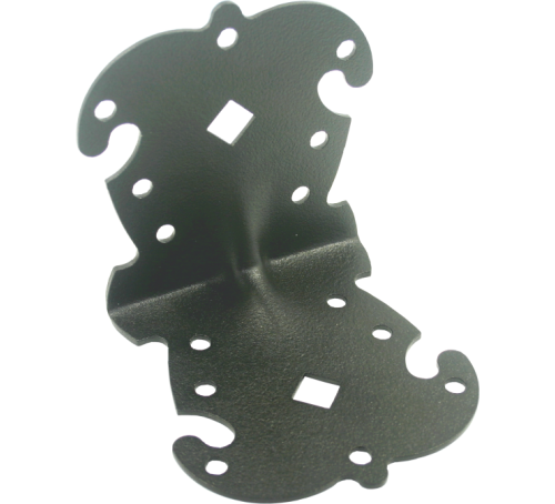 Уголок крепеж фигурный 105*105*100*2,1 усил пол черный 14660214390941