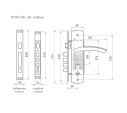 Нора М Замок врез 200 96-68мм правый мат никель 4606555078080