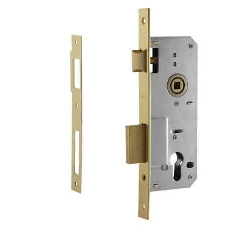 Нора-М Замок врез КЗВ 102 85мм 40мм латунь без цмех  бруч4606555078691