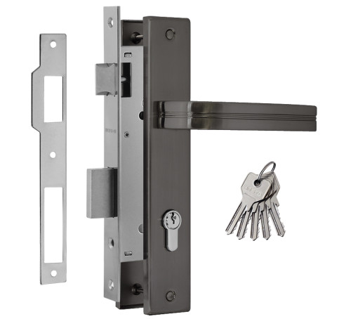 Нора М Замок врез N108-85М 40мм графит 4606555083435